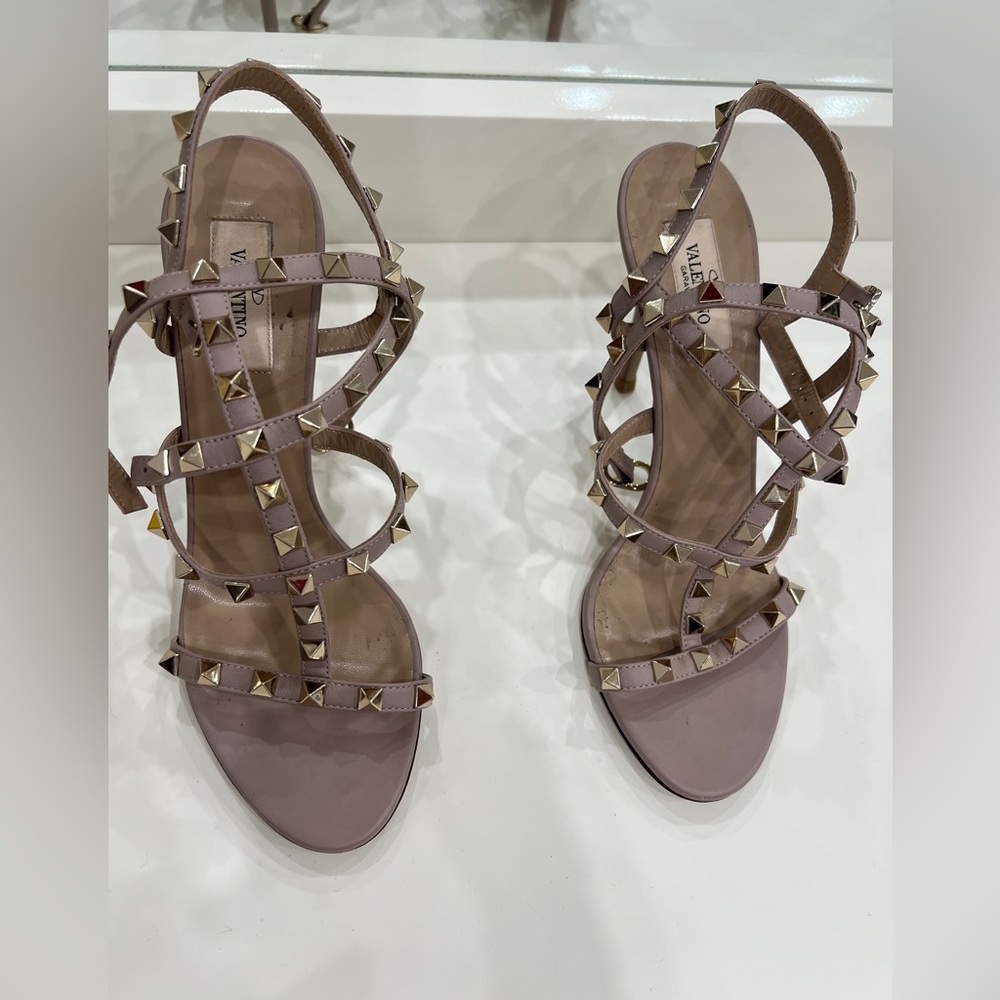 Valentino Women's Studded Sandals - Light nude